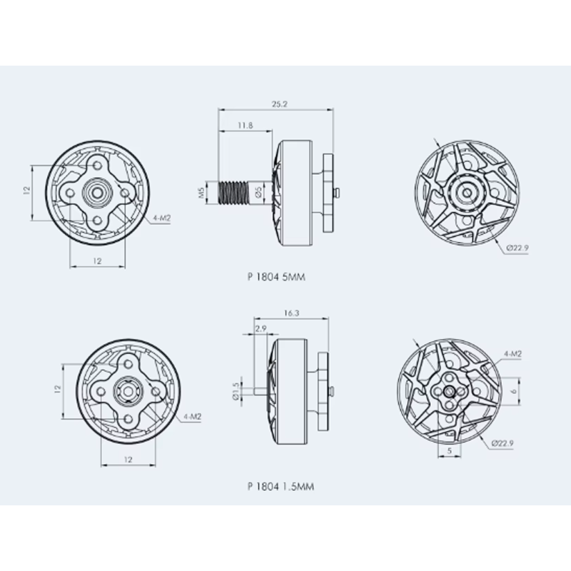 T-MOTOR P1804 2400KV 3400KV 4S - огляд і ціна Foxeer Reaper Extreme 2.5W Vtx